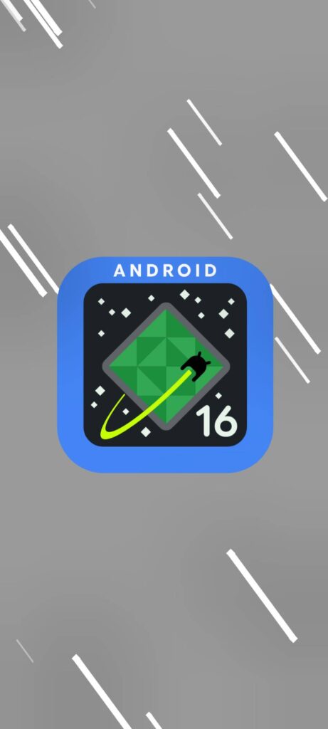 Android 16のアイコンを長押しした画面