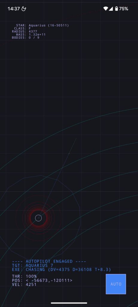 Android 16のゲーム画面(AUTO)